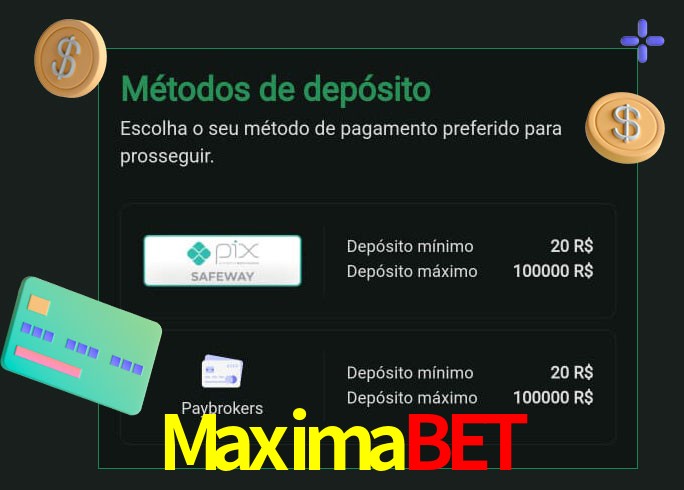 O cassino Maximabet oferece uma grande variedade de métodos de pagamento
